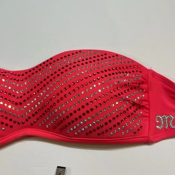 Miss Me womens Bikini 2 piece Rhinestones 2 piece swim suit Sz S/M - Picture 11 of 13